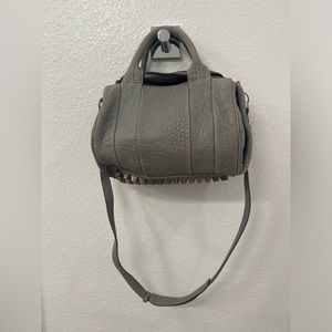 Alexander wang rocco gray leather bag with crossbody strap